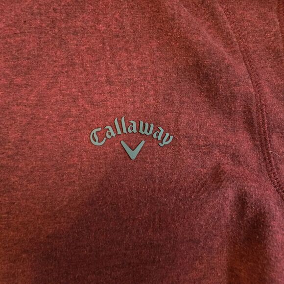 Callaway‎ Golf Pullover Heather Quarter Zip Athletic Maroon Size Med - Picture 5 of 5